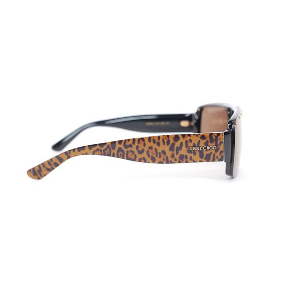 Jimmy Choo MORRIS Rectangle Sunglasses – Brown / Leopard Print – NWT